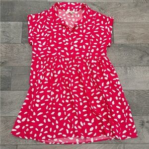 Chic Pink and White Patterned Dress